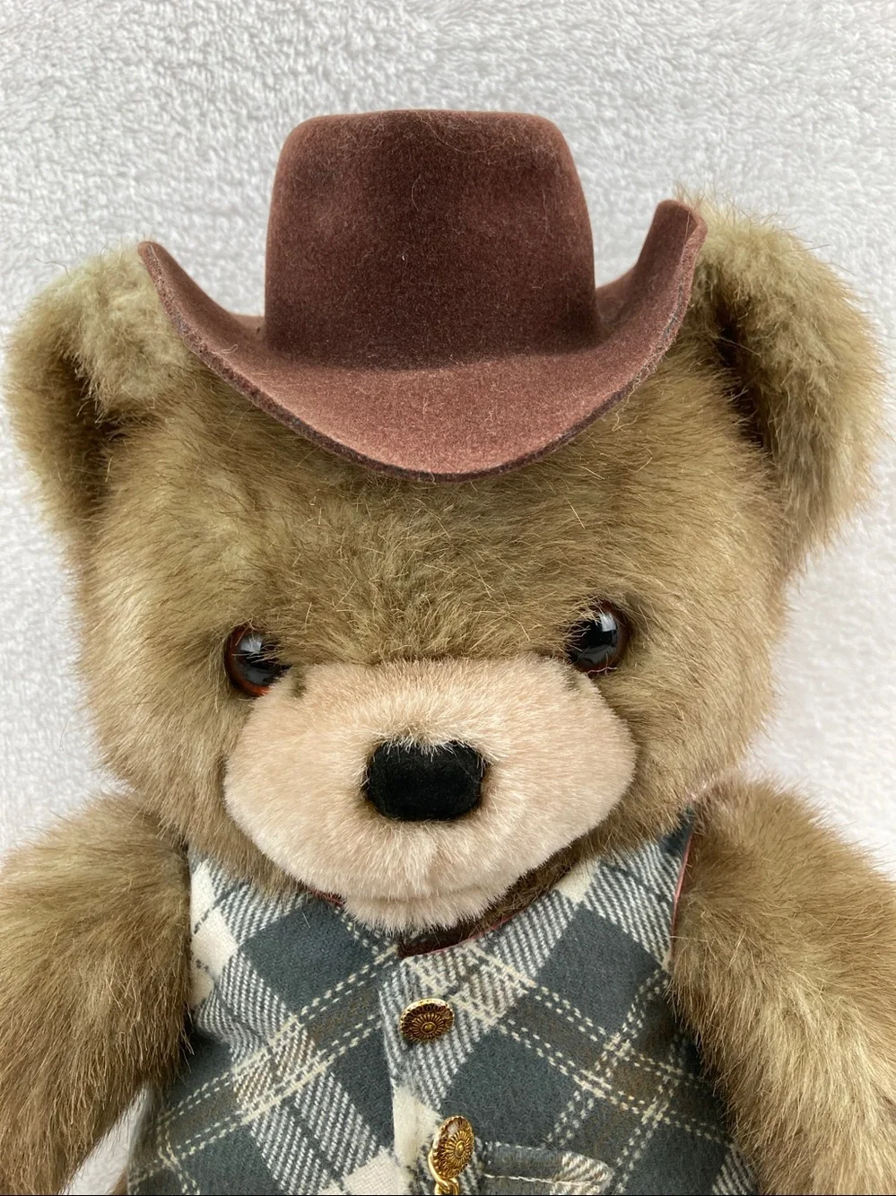 VTG Applause Chaz Brown Gentleman Cowboy Teddy Bear Plush Stuffed Animal Toy 16”
